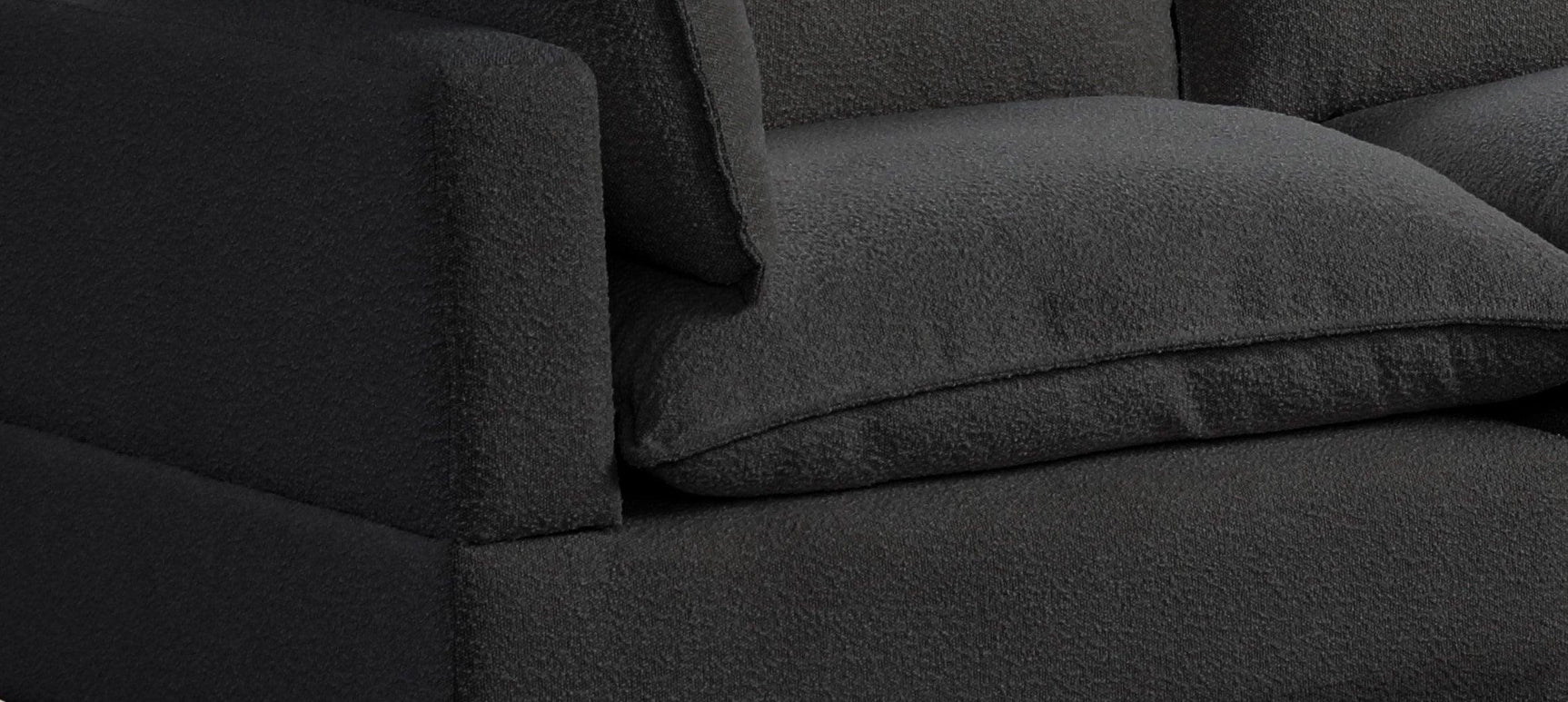 Cloud2-black Modular Sectional (Boucle Fabric) - Ella Furniture