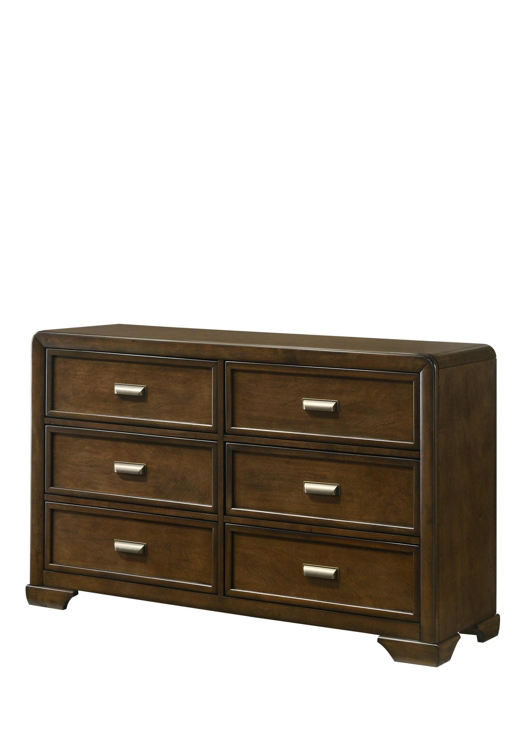 Coffield Brown Modern Contemporary Solid Wood 6-Drawers Dresser - Ella Furniture