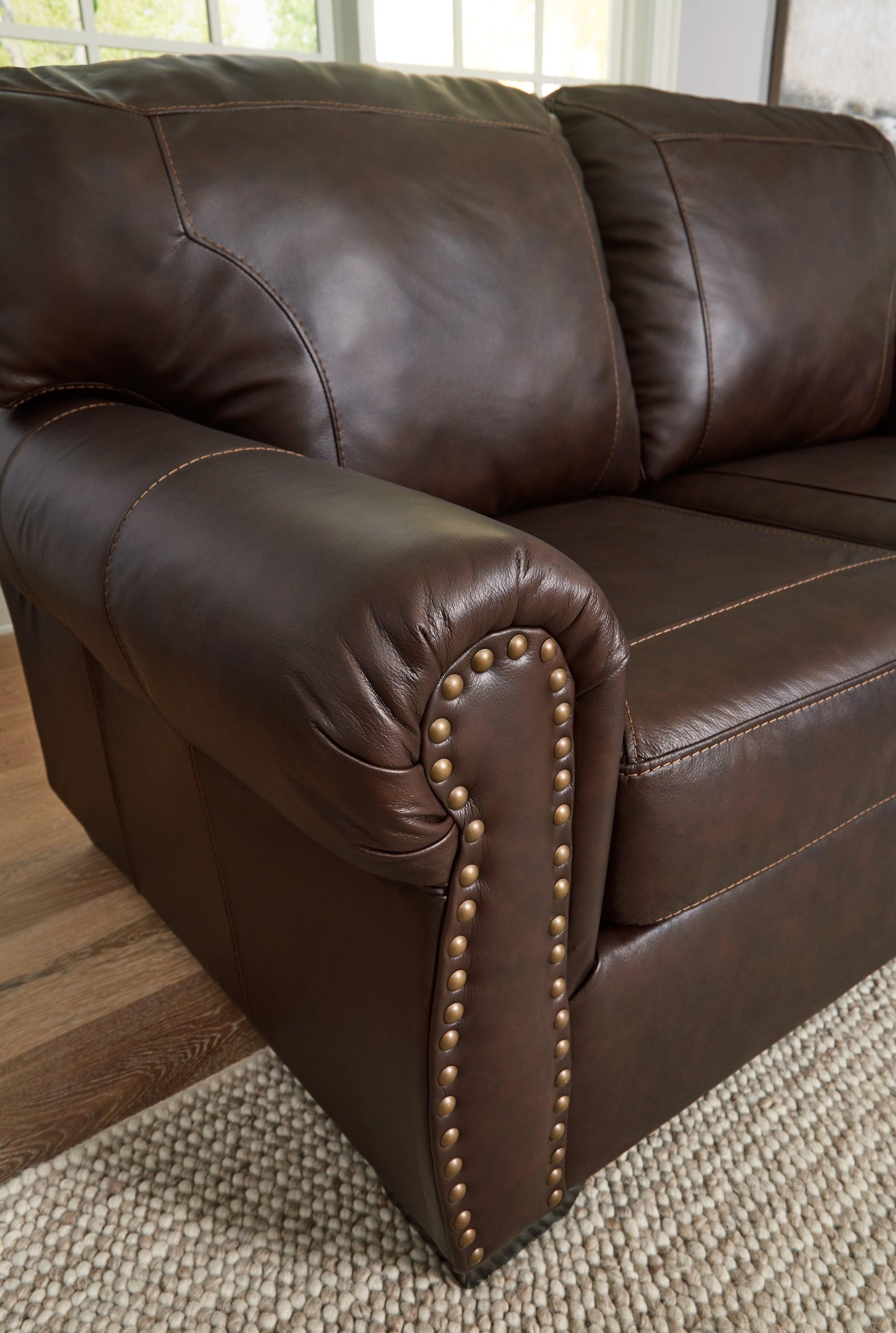 Colleton Dark Brown Sofa And Loveseat - Ella Furniture