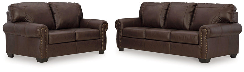 Colleton Dark Brown Sofa And Loveseat - Ella Furniture