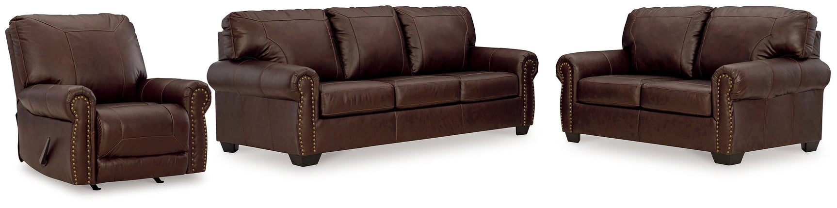 Colleton Dark Brown Sofa, Loveseat And Recliner - Ella Furniture