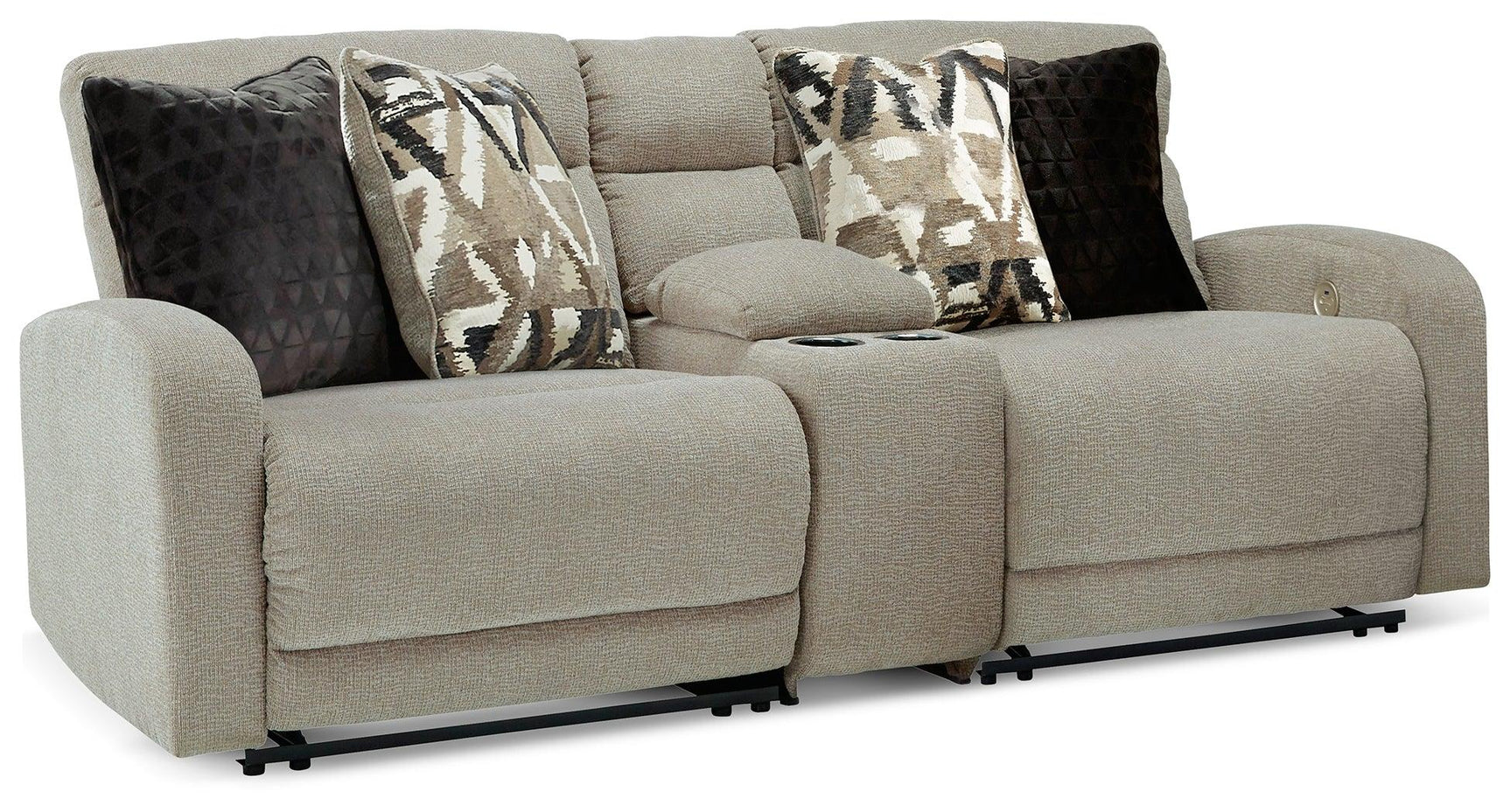 Colleyville Stone Chenille 3-Piece Power Reclining Sectional 54405S1 - Ella Furniture