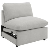 COLLINS COLLECTION Collins 5-piece Modular Power Reclining Sectional Sofa Grey 609560P - Ella Furniture