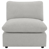 COLLINS COLLECTION Collins Upholstered Armless Chair Grey 609560AC - Ella Furniture