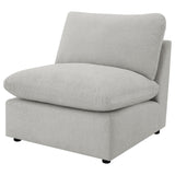 COLLINS COLLECTION Collins Upholstered Armless Chair Grey 609560AC - Ella Furniture