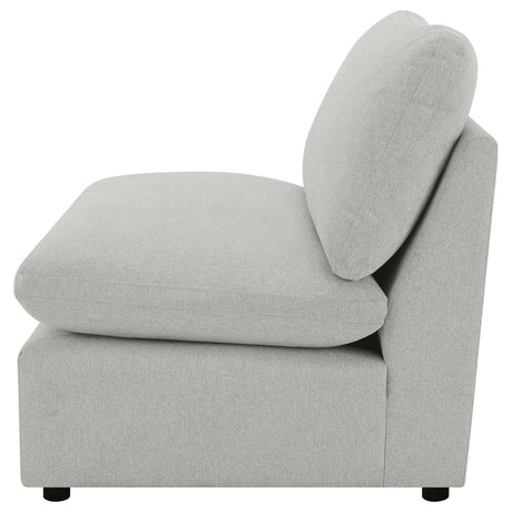 COLLINS COLLECTION Collins Upholstered Armless Chair Grey 609560AC - Ella Furniture