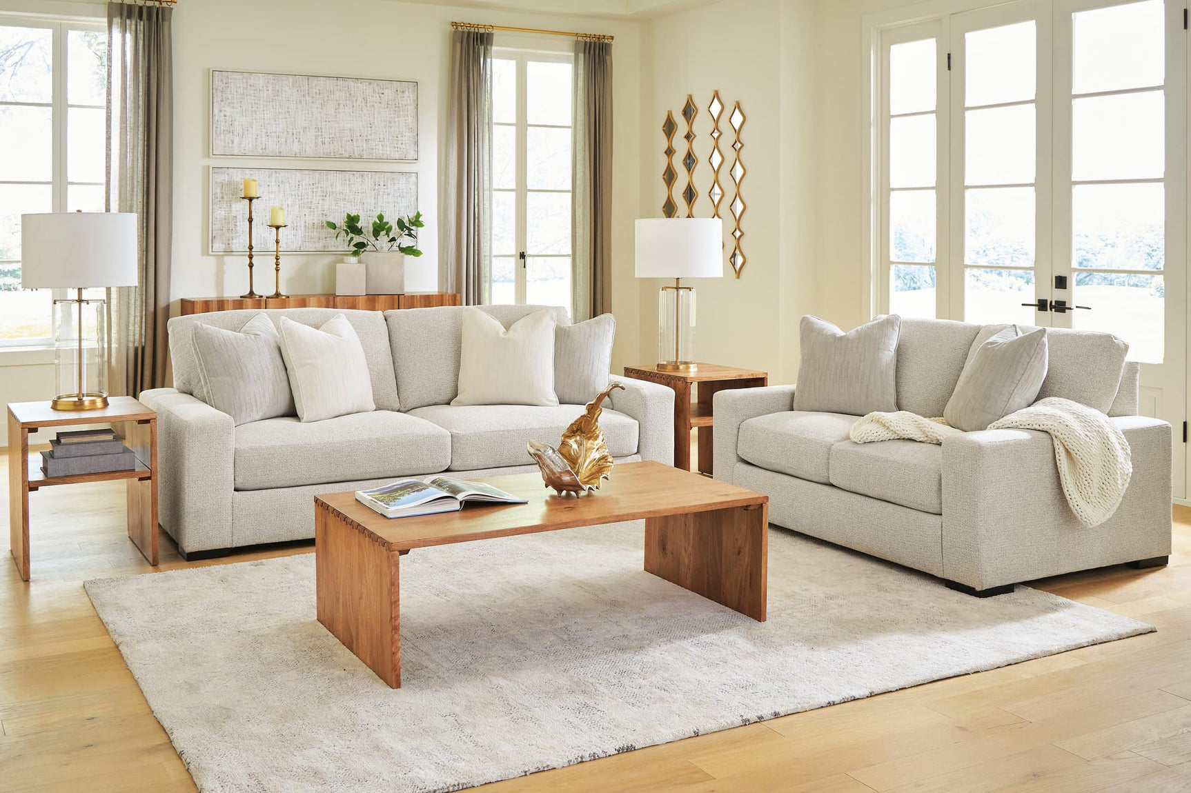 Conlee-Pike Linen Sofa and Loveseat from Ella Furniture