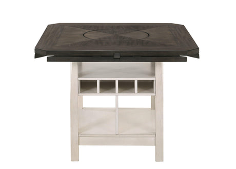 Conner Chalk-Gray Modern Wood Oval Counter Height Dining Room Set - Ella Furniture