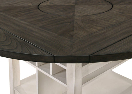 Conner Chalk-Gray Modern Wood Oval Counter Height Dining Room Set - Ella Furniture