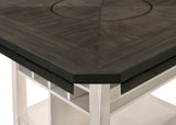 Conner Chalk-Gray Modern Wood Oval Counter Height Dining Room Set - Ella Furniture