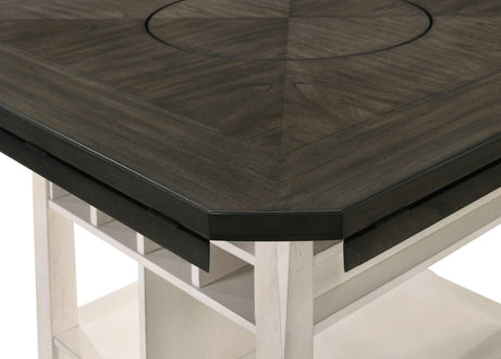 Conner Chalk-Gray Modern Wood Oval Counter Height Dining Room Set - Ella Furniture