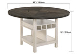 Conner Chalk-Gray Modern Wood Oval Counter Height Dining Room Set - Ella Furniture