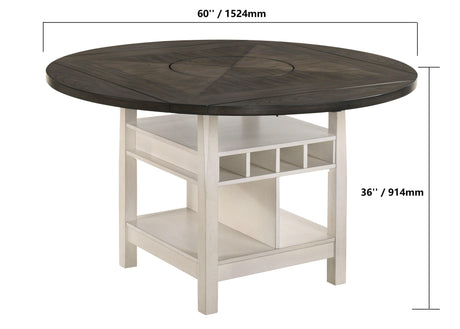 Conner Chalk-Gray Modern Wood Oval Counter Height Dining Room Set - Ella Furniture