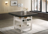 Conner Chalk-Gray Modern Wood Oval Counter Height Dining Room Set - Ella Furniture