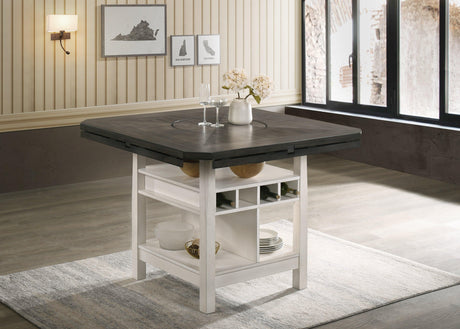 Conner Chalk-Gray Modern Wood Oval Counter Height Dining Room Set - Ella Furniture