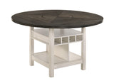 Conner Chalk-Gray Modern Wood Oval Counter Height Dining Room Set - Ella Furniture