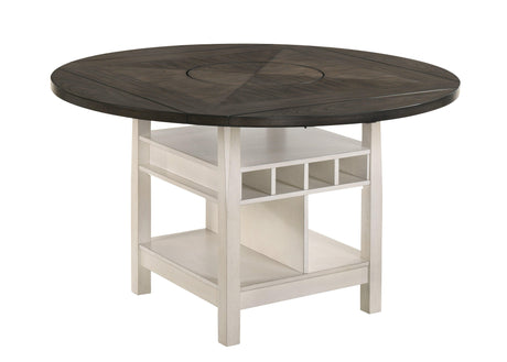 Conner Chalk-Gray Modern Wood Oval Counter Height Dining Room Set - Ella Furniture