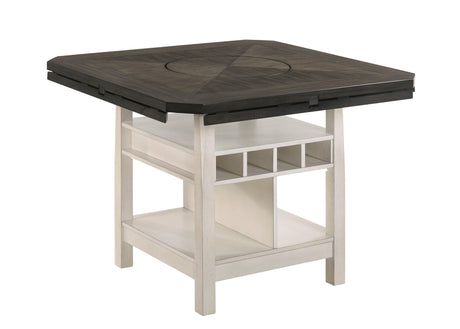 Conner Chalk-Gray Modern Wood Oval Counter Height Dining Room Set - Ella Furniture