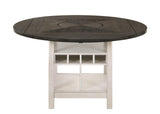 Conner Chalk-Gray Modern Wood Oval Counter Height Dining Room Set - Ella Furniture