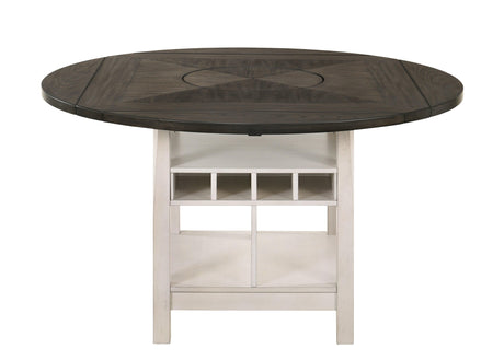 Conner Chalk-Gray Modern Wood Oval Counter Height Dining Room Set - Ella Furniture