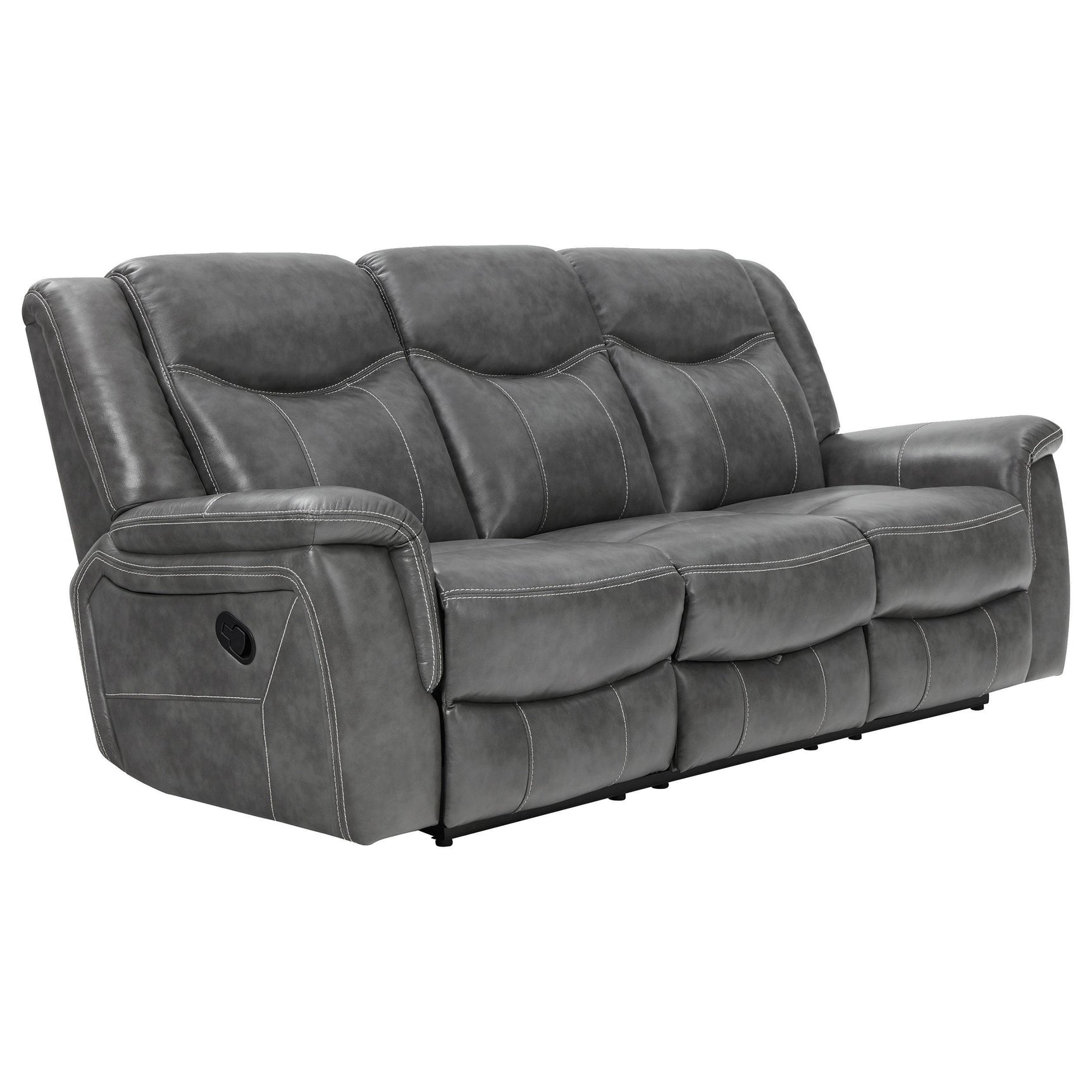 CONRAD MOTION COLLECTION Conrad 2-piece Upholstered Padded Arm Motion Sofa Set Grey 650354-S2 - Ella Furniture
