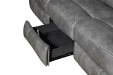 CONRAD MOTION COLLECTION Conrad 3-piece Upholstered Padded Arm Motion Sofa Set Grey 650354-S3 - Ella Furniture