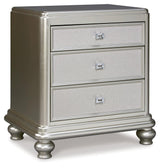 Coralayne Silver Upholstered Sleigh Bedroom Set - Ella Furniture