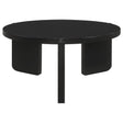 Cordova Round Solid Wood Coffee Table Black 709678 - Ella Furniture