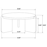 Cordova Round Solid Wood Coffee Table Black 709678 - Ella Furniture
