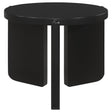 Cordova Round Solid Wood End Table Black 709677 - Ella Furniture