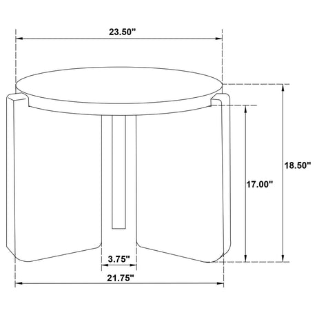 Cordova Round Solid Wood End Table Black 709677 - Ella Furniture