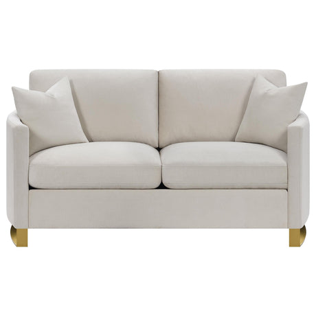 CORLISS COLLECTION Corliss 2-piece Upholstered Arched Arm Sofa Set Beige 508821-S2 - Ella Furniture