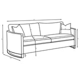 CORLISS COLLECTION Corliss 3-piece Upholstered Arched Arm Sofa Set Beige 508821-S3 - Ella Furniture