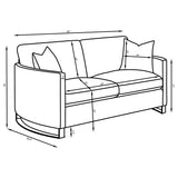 CORLISS COLLECTION Corliss 3-piece Upholstered Arched Arm Sofa Set Beige 508821-S3 - Ella Furniture