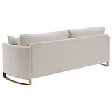 CORLISS COLLECTION Corliss 3-piece Upholstered Arched Arm Sofa Set Beige 508821-S3 - Ella Furniture