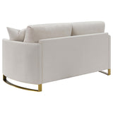 CORLISS COLLECTION Corliss 3-piece Upholstered Arched Arm Sofa Set Beige 508821-S3 - Ella Furniture