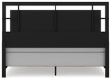 Covetown Dark Brown King Panel Bed - Ella Furniture
