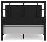 Covetown Dark Brown Queen Panel Bed - Ella Furniture