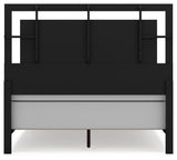 Covetown Dark Brown Queen Panel Bed - Ella Furniture