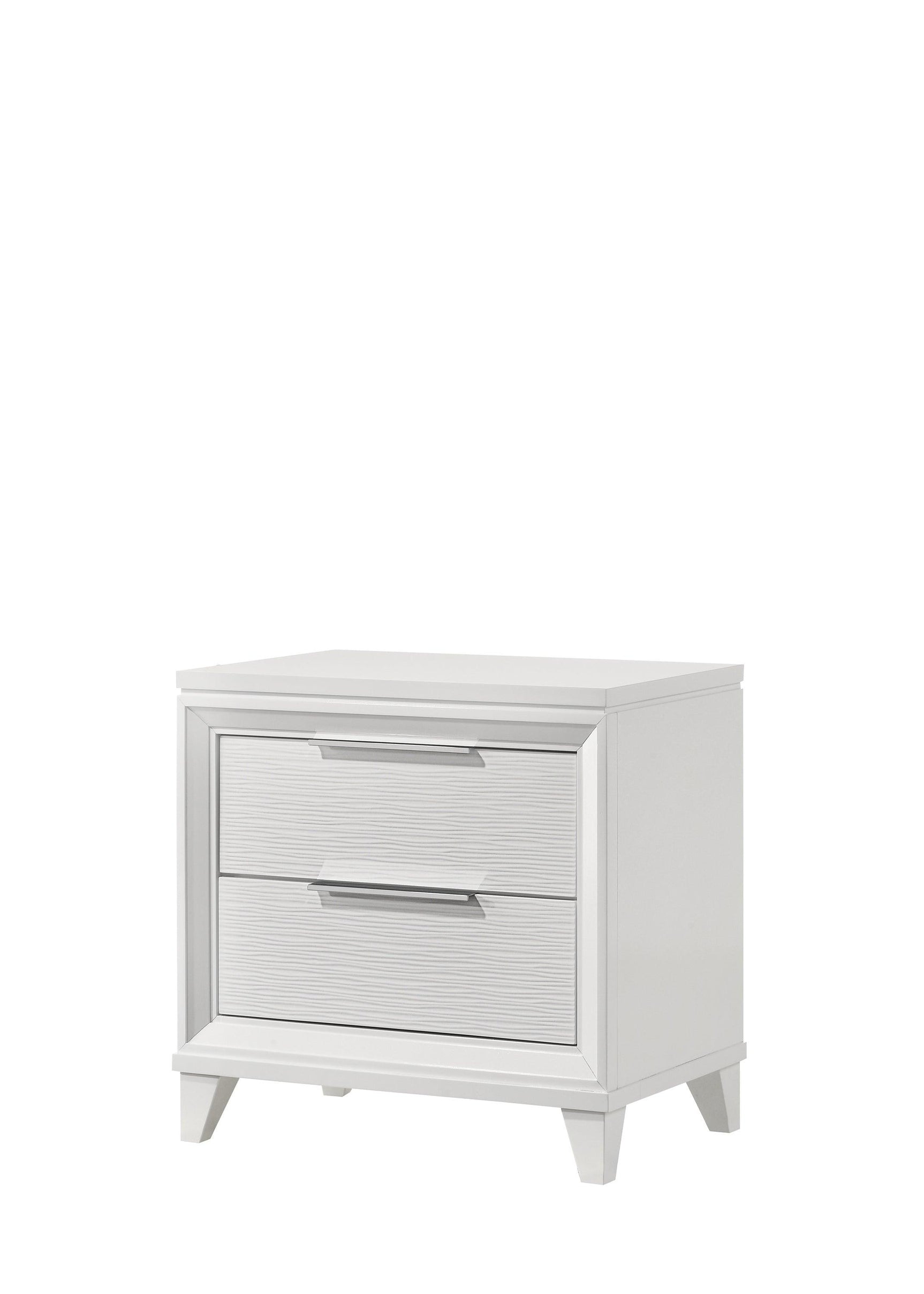 Cressida White Modern Contemporary Solid Wood 5-Drawers Chest - Ella Furniture