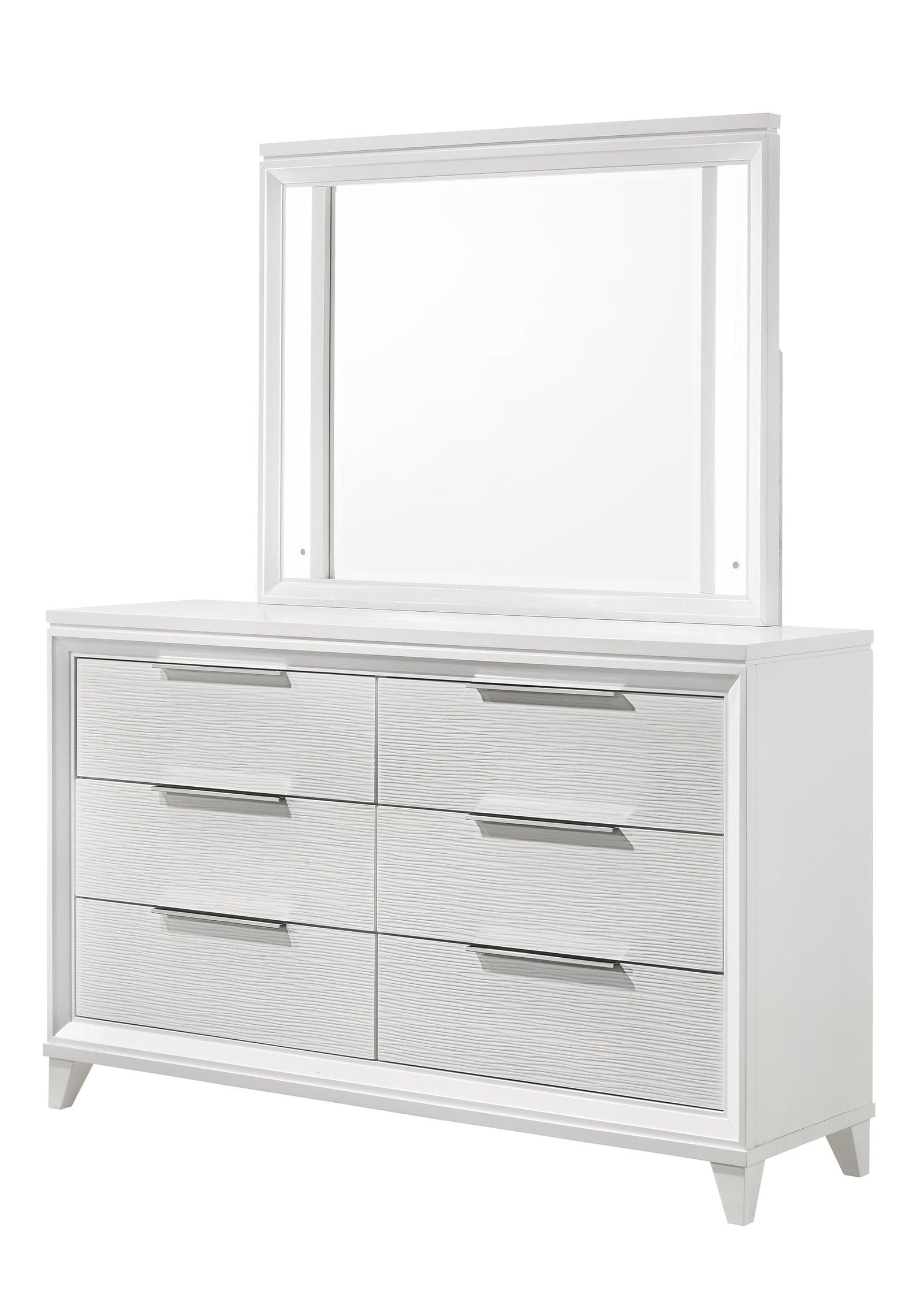 Cressida White Modern Contemporary Solid Wood 6-Drawers Dresser - Ella Furniture