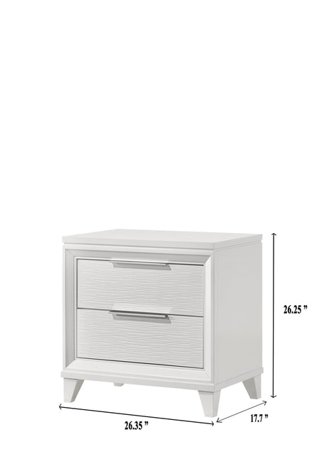 Cressida White Modern Contemporary Solid Wood Velvet Upholstered Queen Bed - Ella Furniture