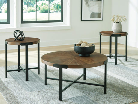 Crosstrail Brown Table (Set of 3) view 2