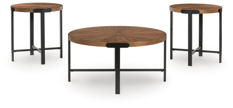 Crosstrail Brown Table (Set of 3) view 4
