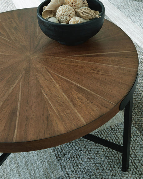 Crosstrail Brown Table (Set of 3) detail view