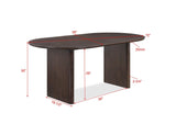 Cullen Dark Brown Modern Solid Wood And Veneers Fabric Upholstered Dining Room Set - Ella Furniture