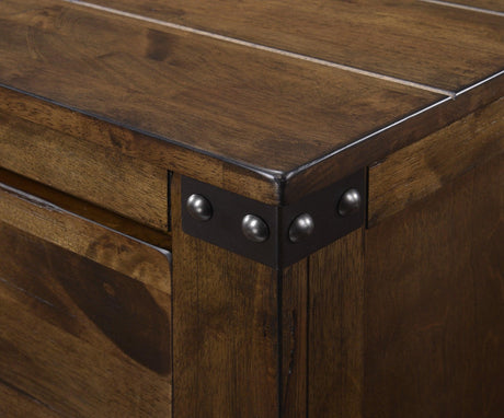 Curtis Dresser Brown, Rustic Wood, 9 Spacious Drawers - Ella Furniture