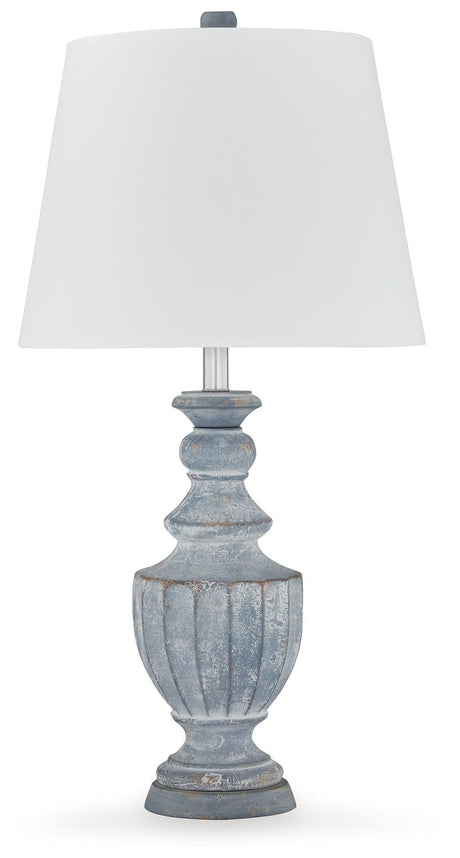 Cylerick Antique Blue Table Lamp - Ella Furniture