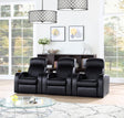 CYRUS THEATER COLLECTION Cyrus 3-piece Upholstered Home Theater Seating 600001-S3B - Ella Furniture