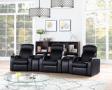 CYRUS THEATER COLLECTION Cyrus 5-piece Upholstered Home Theater Seating 600001-S3A - Ella Furniture
